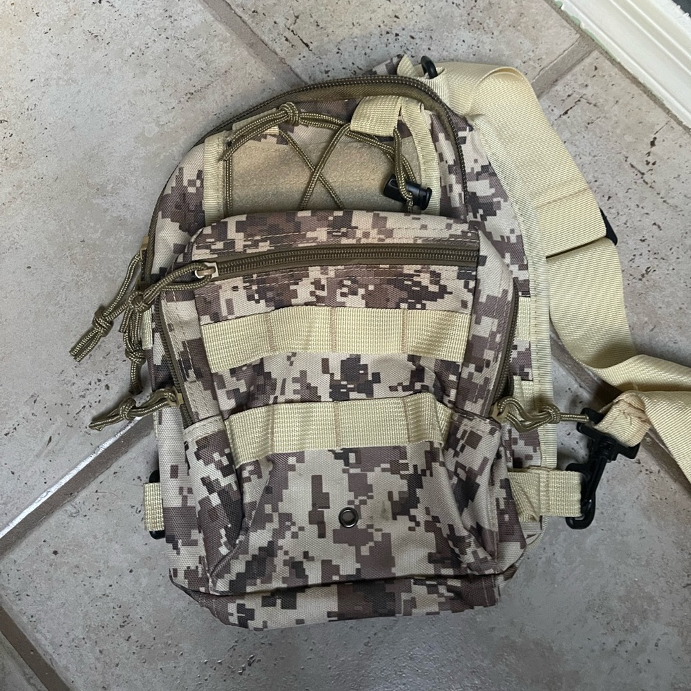 Military sand camo crossbody